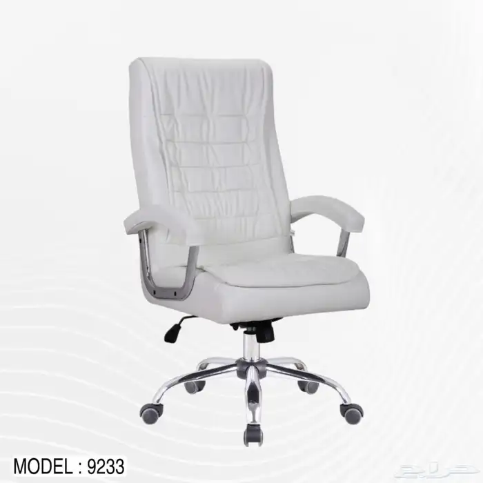 كرسي جلد دوار و ثابت فخم موجود كل ألوان 6