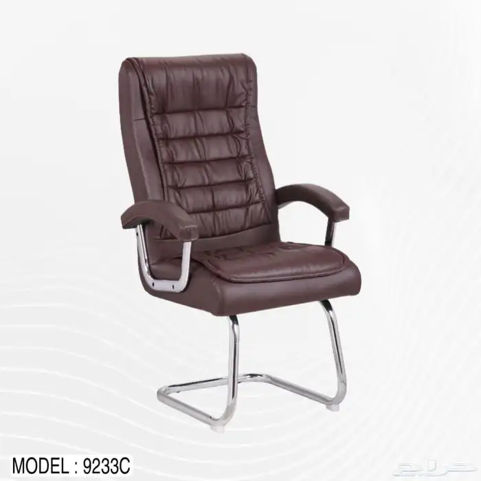 كرسي جلد دوار و ثابت فخم موجود كل ألوان 8