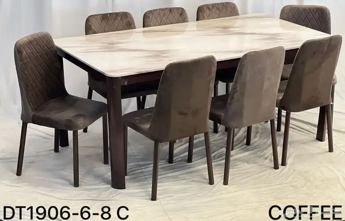 طاولات طعام رخام 4او 6او 8 كراسي جودة عالية وقوية 3