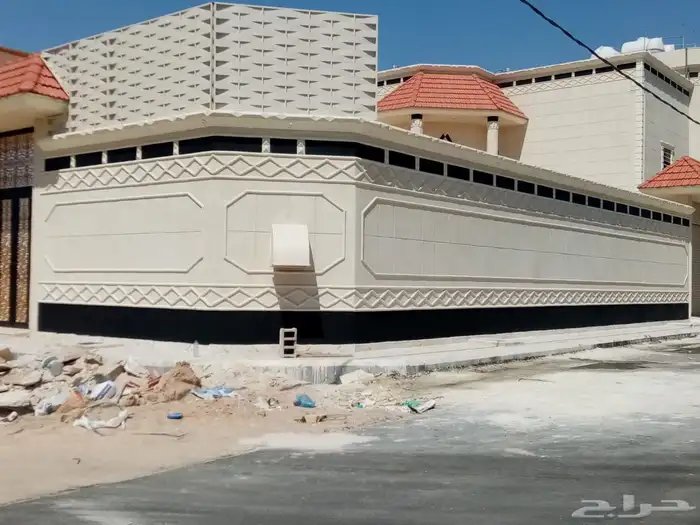 ديكورات خارجيه بديل الحجر الطبيعي بالسمنت الابيض وابطح بيضا 3