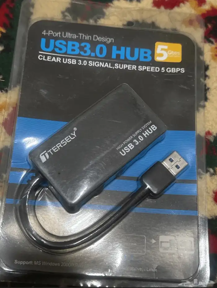 موزع USB3.0 بتصميم رفيع للغاية بأربعة منافذ 0