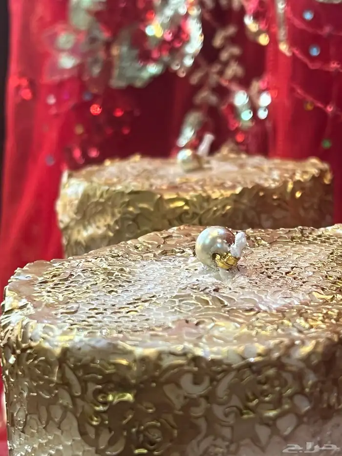 شمعة ملكية فاخرة مزينة بالدانتيل المذهب 9