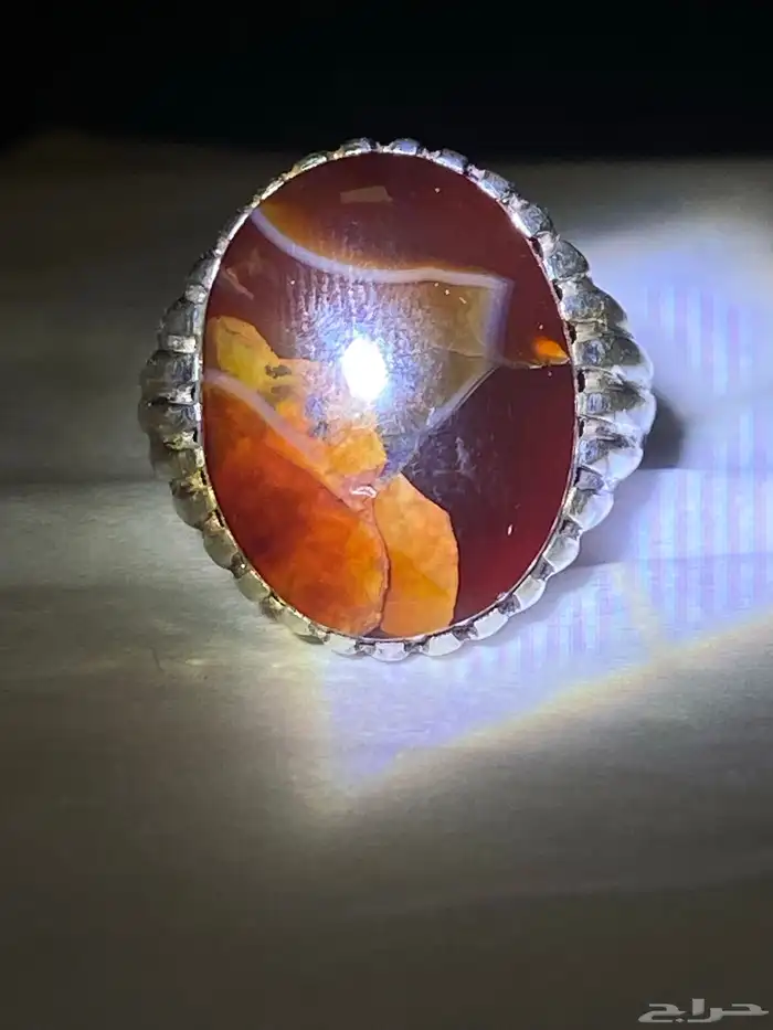 خواتم عقيق زعفراني 9