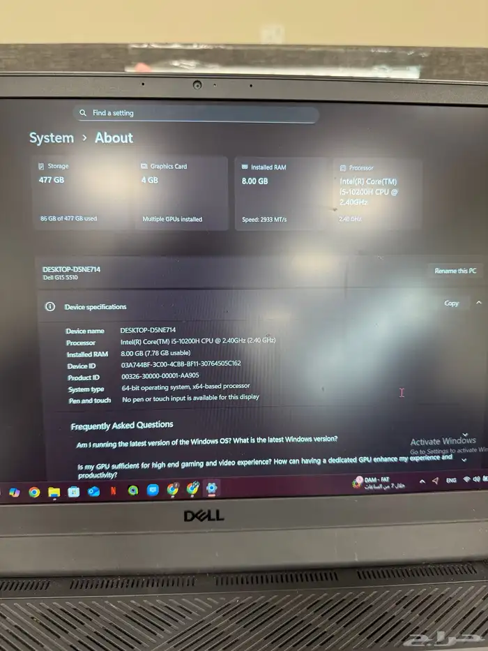 Dell g3 15 gaming laptop 3