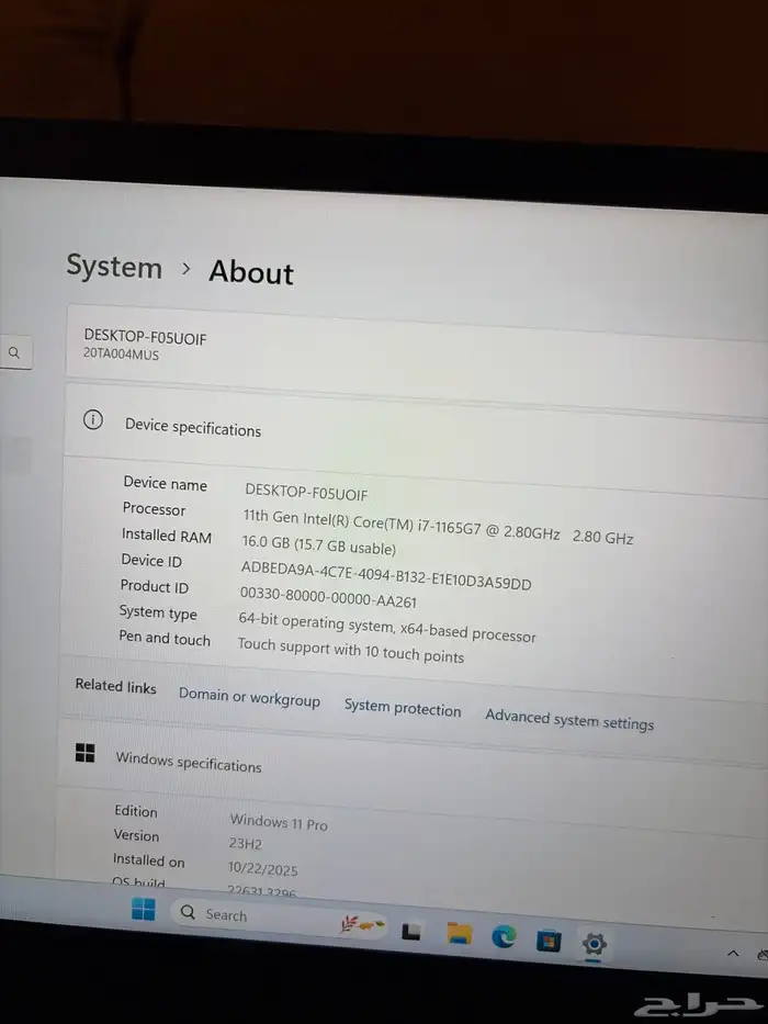 لابتوب لينوفو ثينك باد Lenovo ThinkBad E14 بحالة الوكاله i7 10