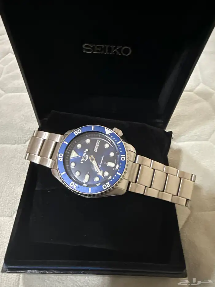 ساعة سيكو زرقاء للرجال 0