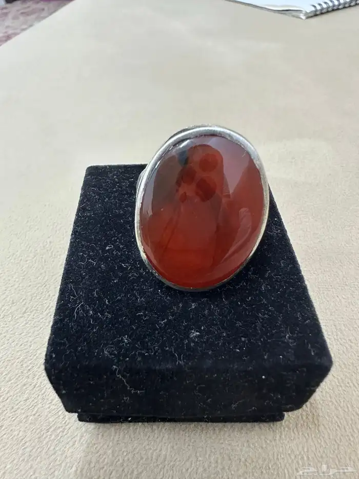 خاتم عقيق يماني حبه كبير وراهيه الصياغه ( غلام ) 0