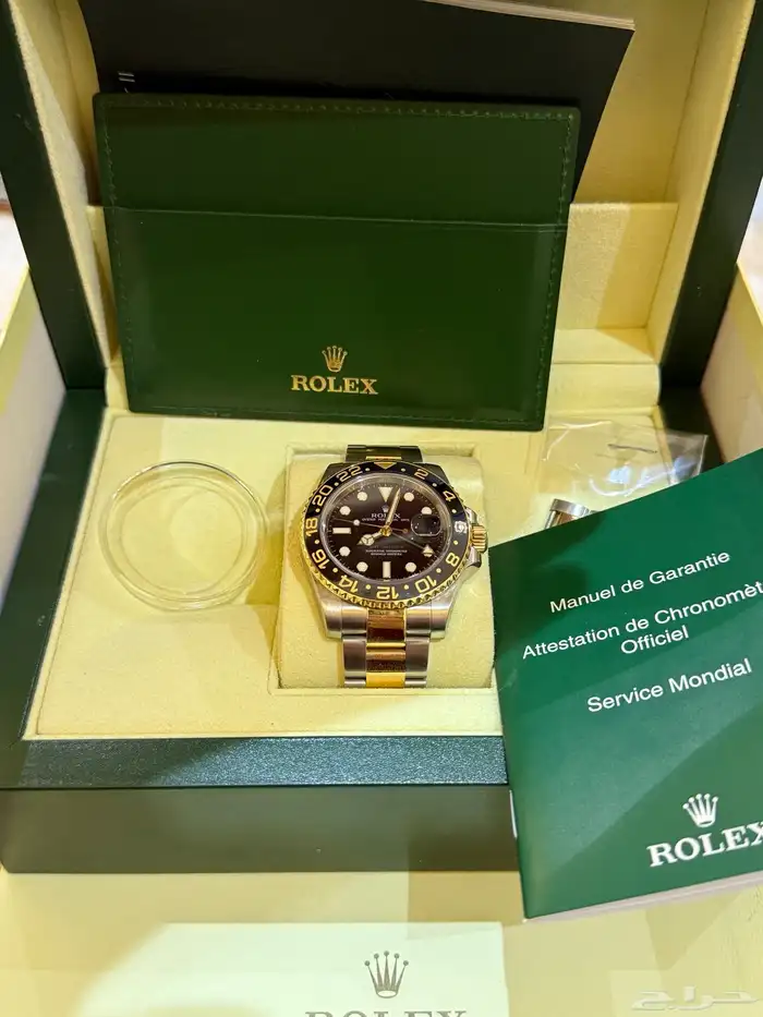 ساعة رولكس اصلية GMT Master ذهب وستيل 0