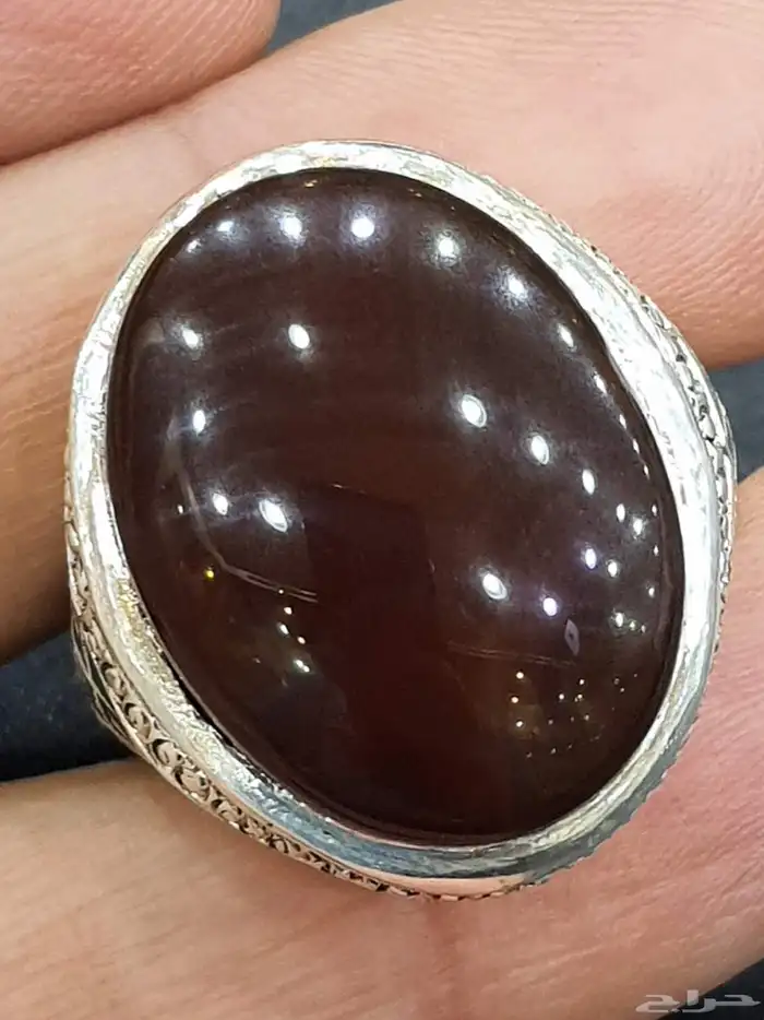 خاتم عقيق يماني كرزي دموي 4