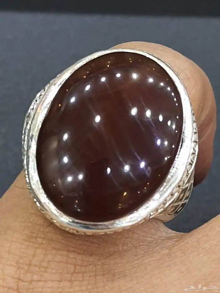 خاتم عقيق يماني كرزي دموي 2