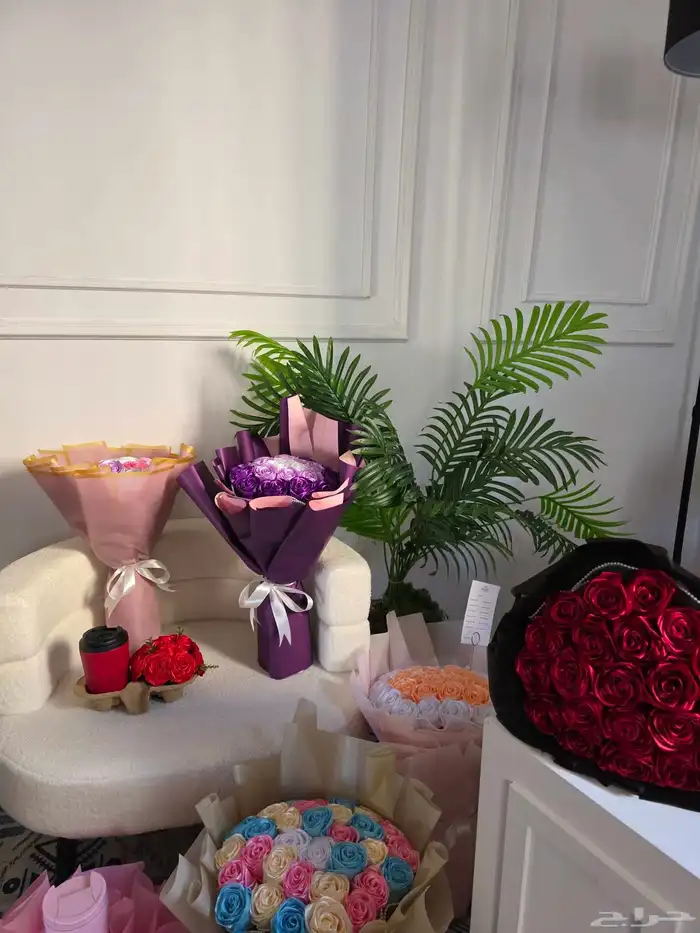 باقات ورد صناعي 0