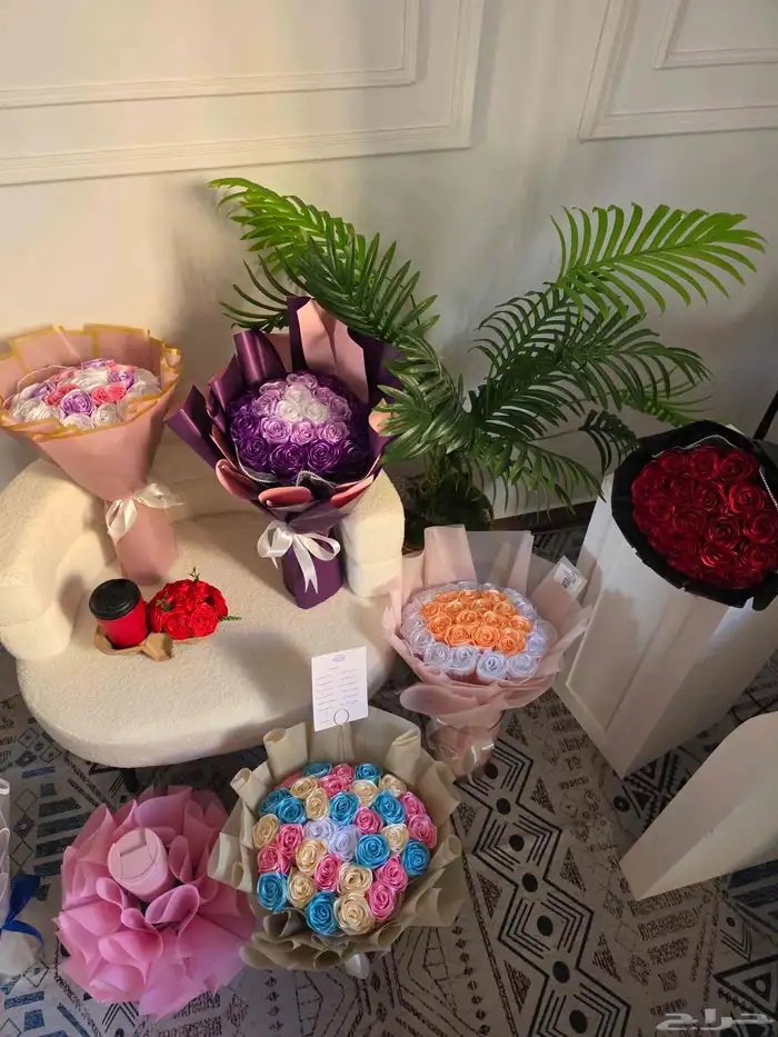 باقات ورد صناعي 5