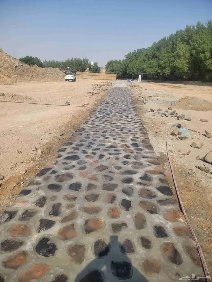 ممرات رباريب احواض بالحجر الطبيعي 2