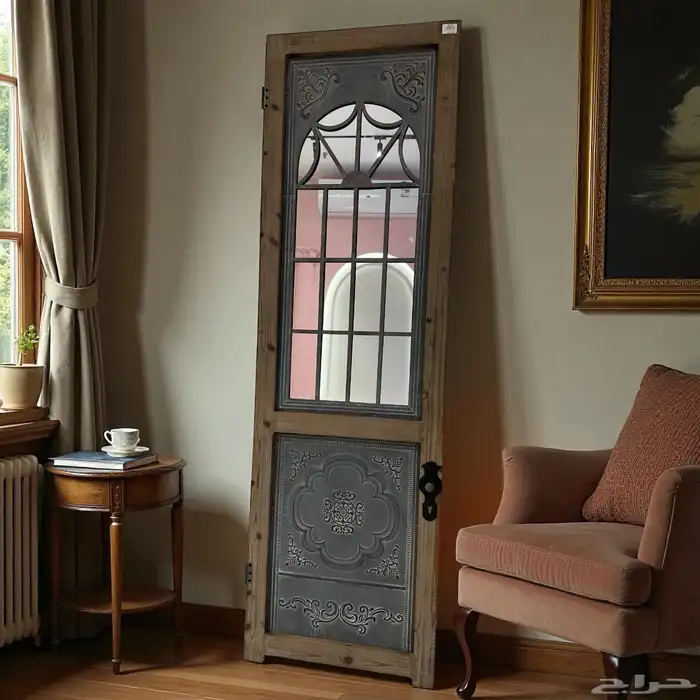 باب خشب ديكور ريفي أنيق 0