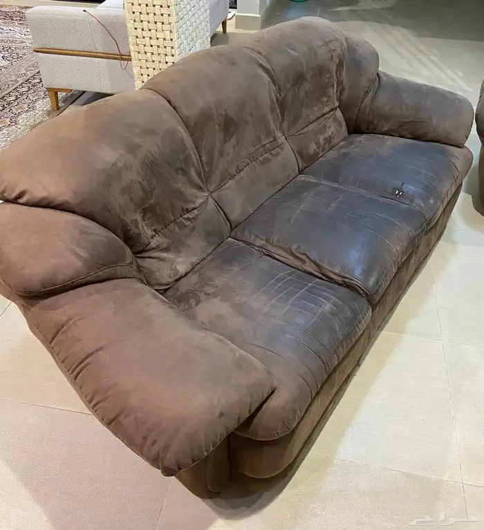 كنب 3 قطع 7 اشخاص لون بني 1