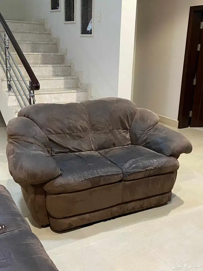 كنب 3 قطع 7 اشخاص لون بني 2