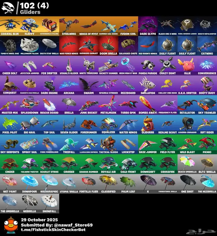 حساب فورت نايت 117 سكن 5