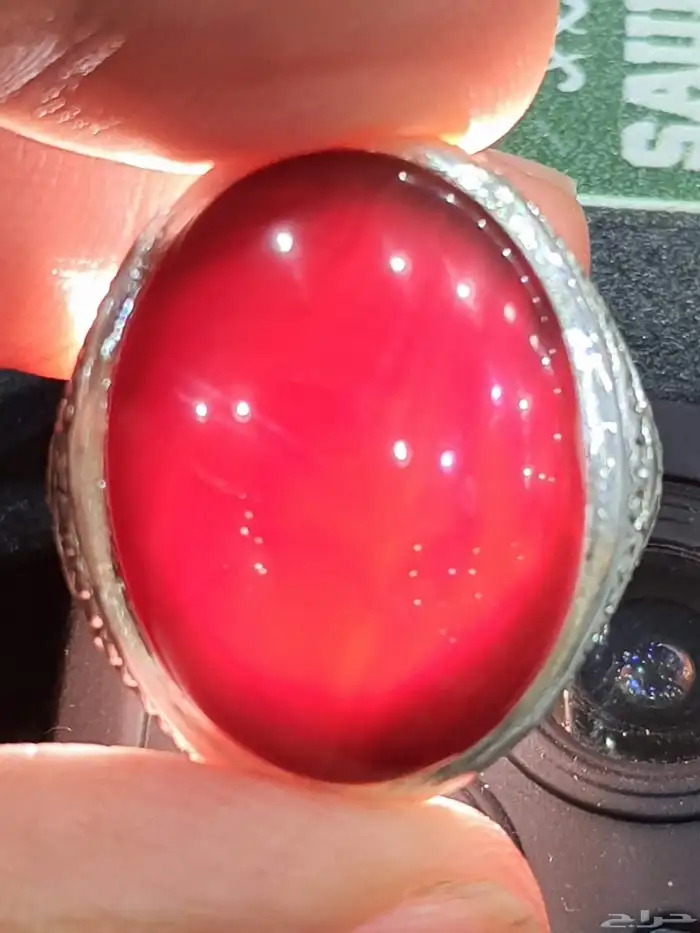 خاتم عقيق يماني كرزي دموي 5