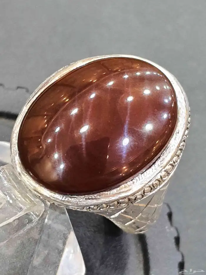 خاتم عقيق يماني كرزي دموي 0