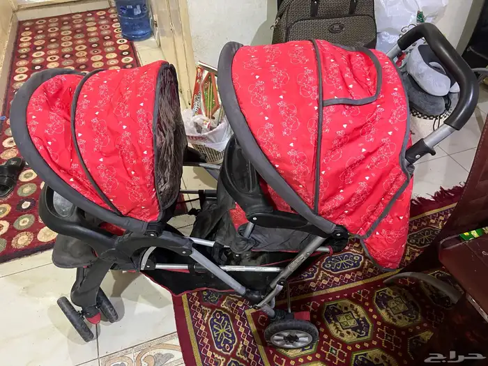 عربة اطفال بيبي تؤام 0