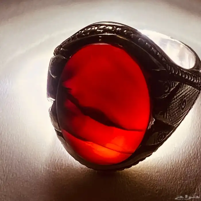 خواتم عقيق زعفراني 7