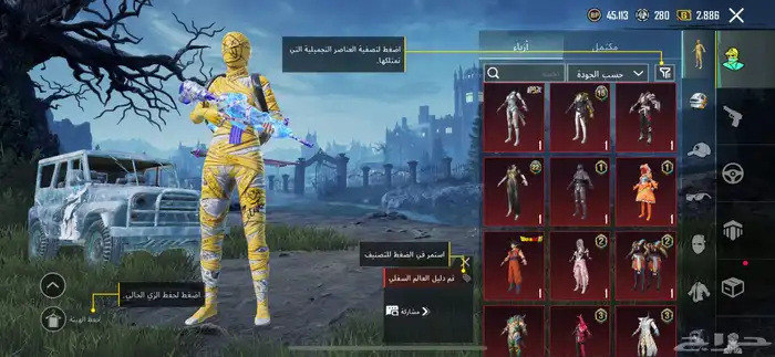 حساب ببجي 10