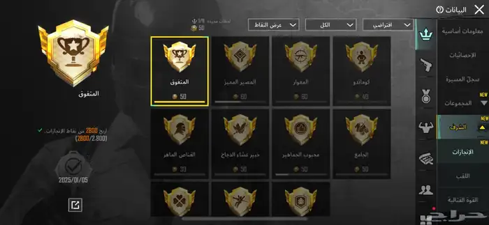 حساب ببجي للبيع 34