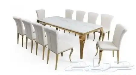 طاولات طعام رخام 4او 6او 8 كراسي جودة عالية وقوية 0