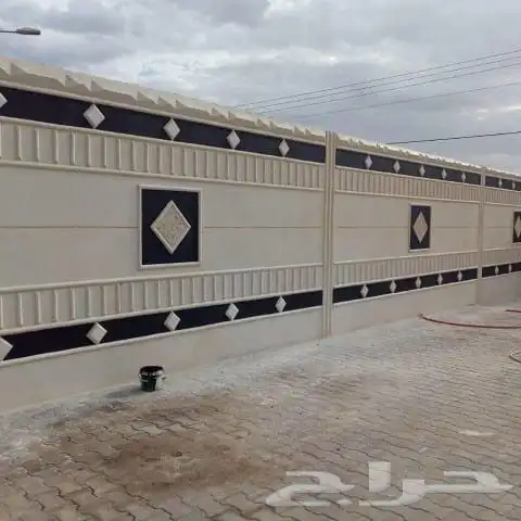 ديكورات خارجيه بديل الحجر الطبيعي بالسمنت الابيض وابطح بيضا 5