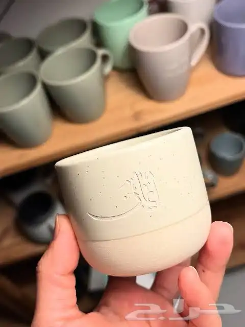 أكواب الفخار للعرسان بالاسم 24
