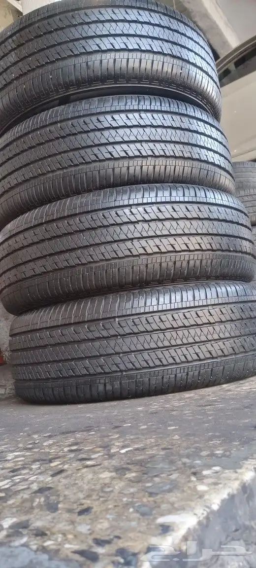 طقم كفرات شبه جديد برجستون 2