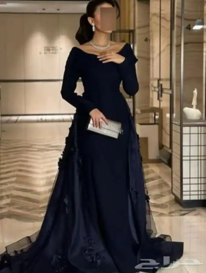 للبيع فستان سهرة أزرق أنيق بجودة عالية 6