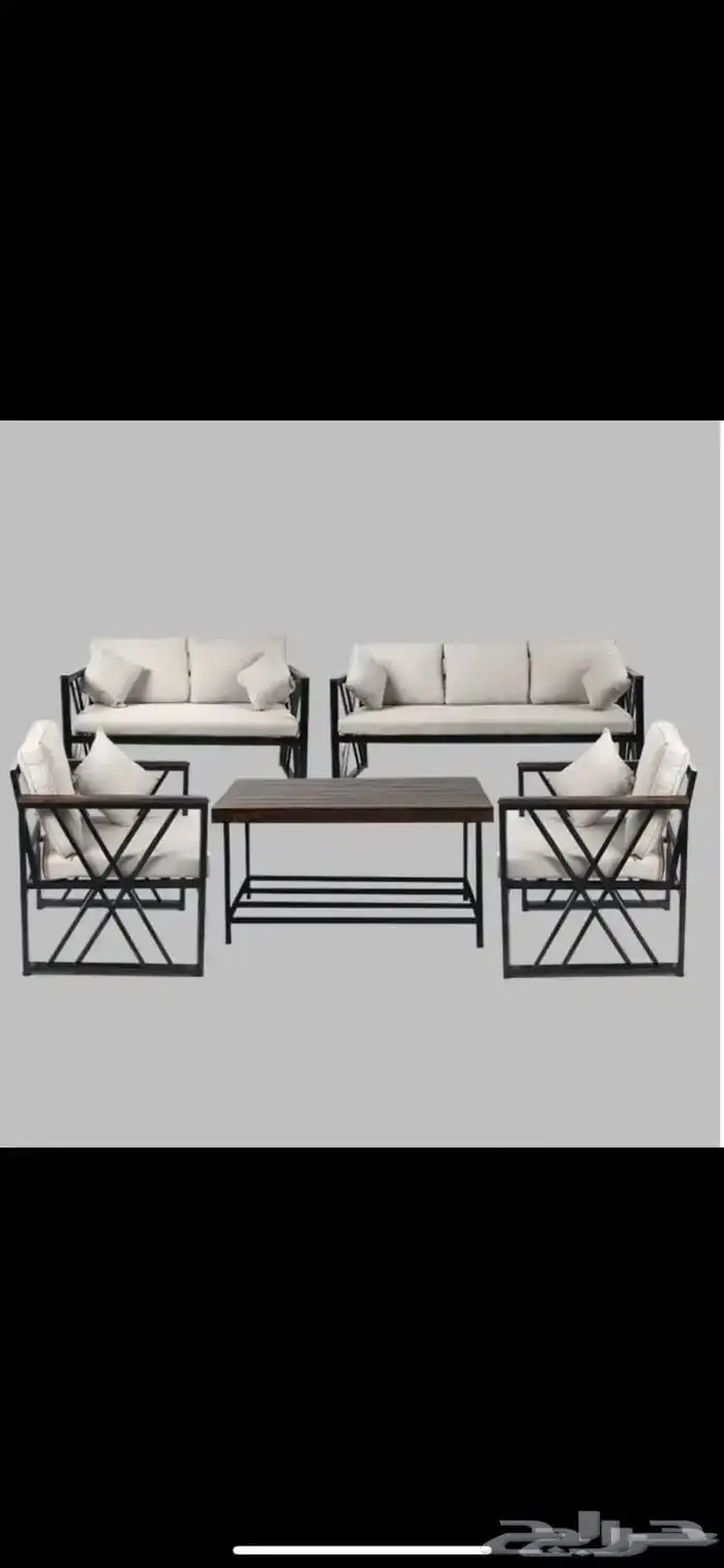 لتفصيل جلسات خارجية حديد خشب كراسي خارجية جلسات 7