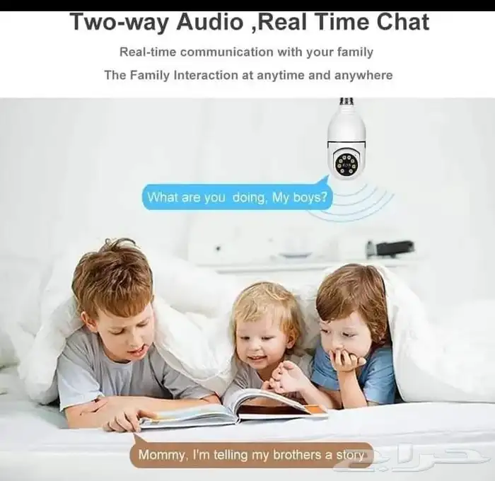 كاميرا مراقبه متحركه تتركب مكان اللمبة 3