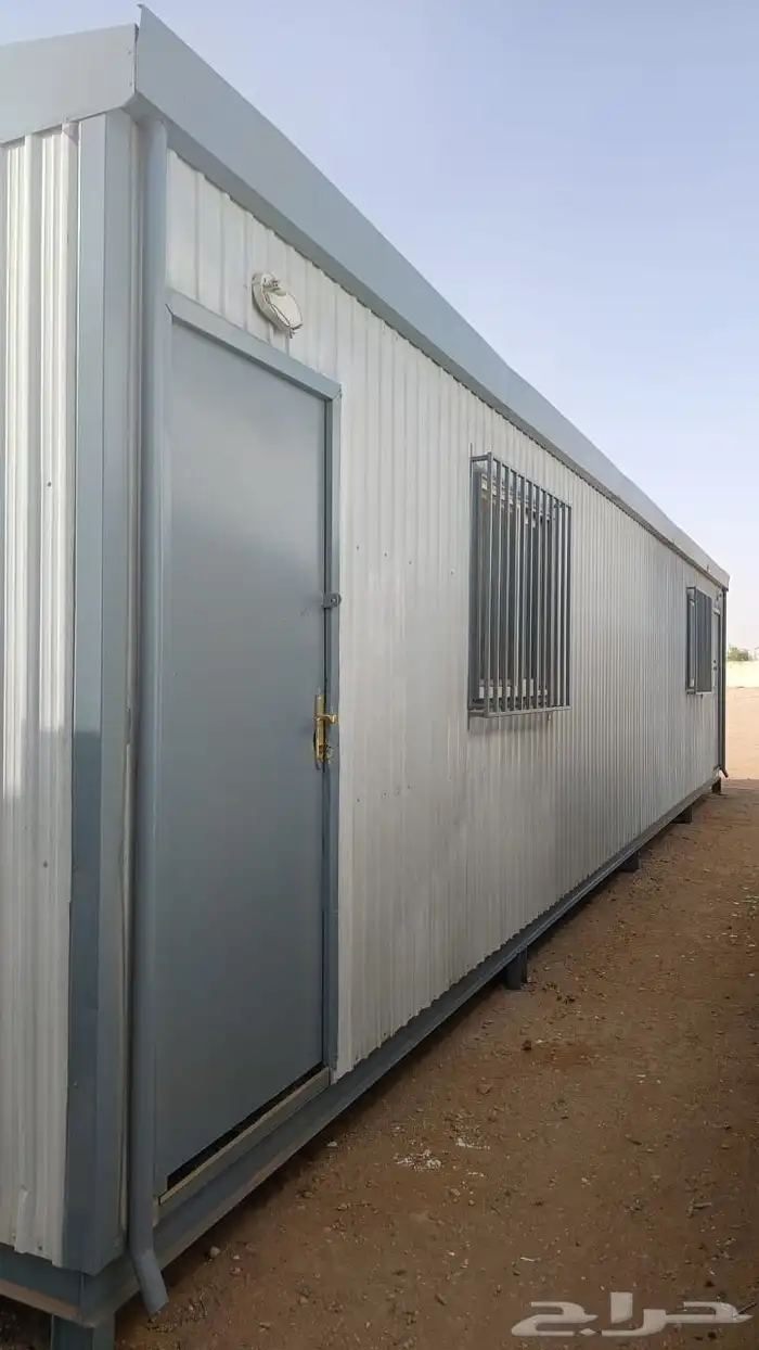 للبيع غرفة بركس متنقلة جاهزة برتبل كارافان سكن عمال 12 3.75 1