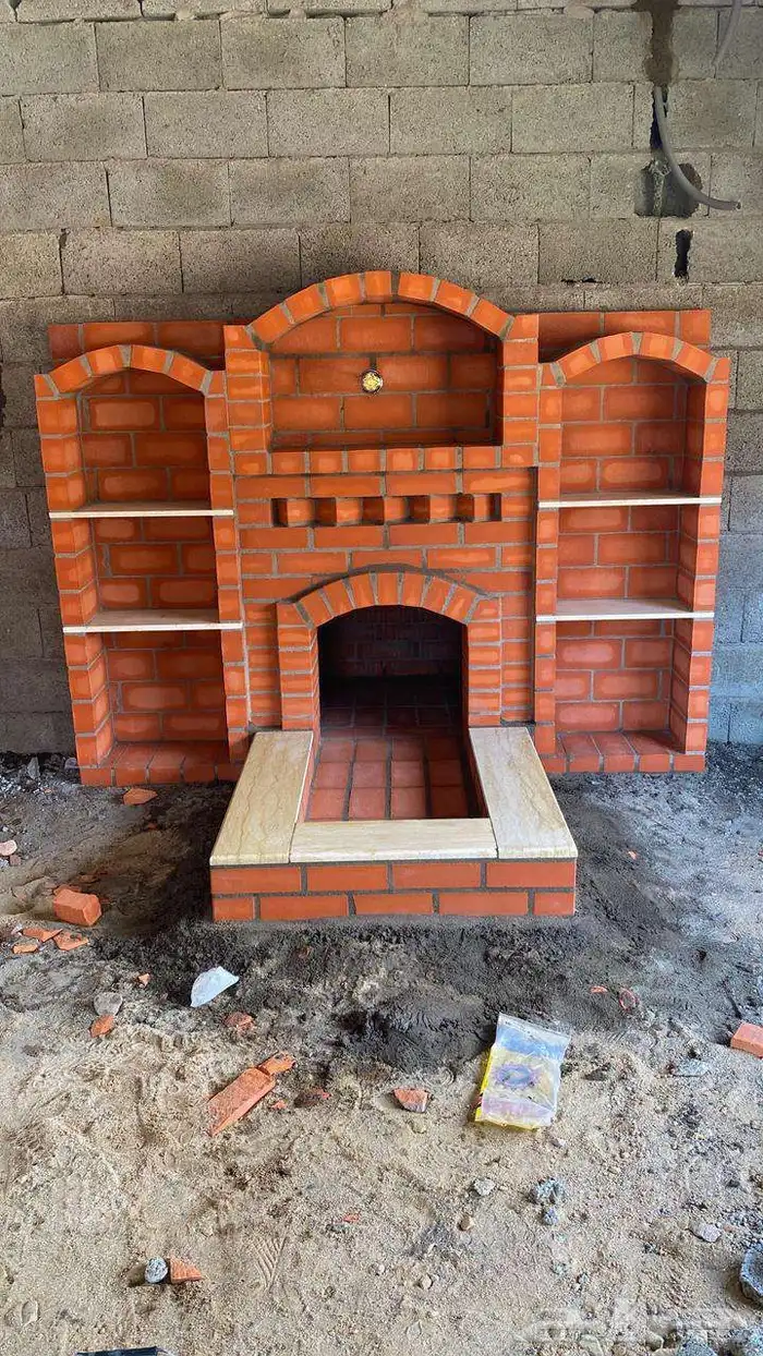 بيوت شعر مشب نار مشب رخام قرميد جمالون تلبيس قماش 1