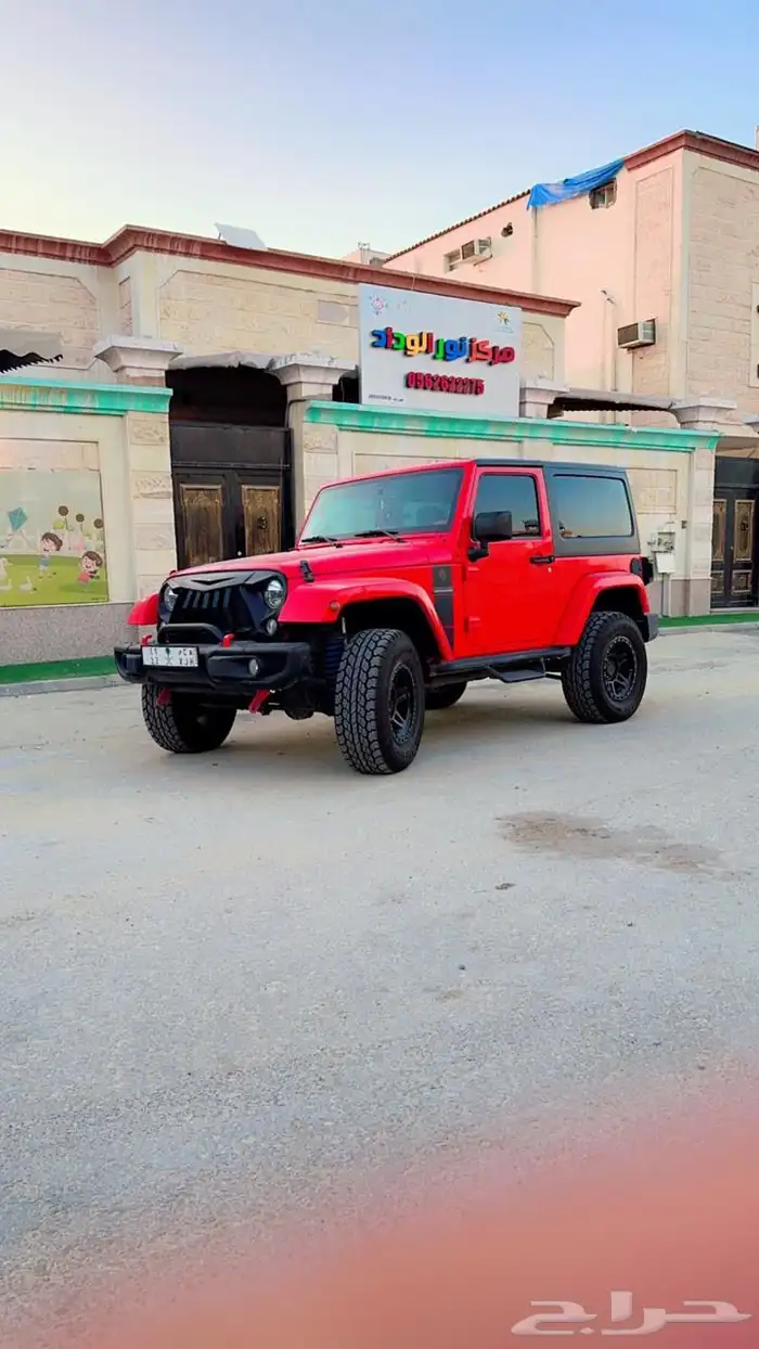 جيب رانجلر 2018 فل مكيف بابين الون احمر 6 سرندل 2