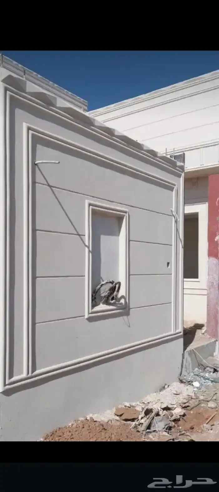 ديكورات خارجيه والياسه ملونه بلاسمنت الأبيض بديل الحجراطبيعي 7