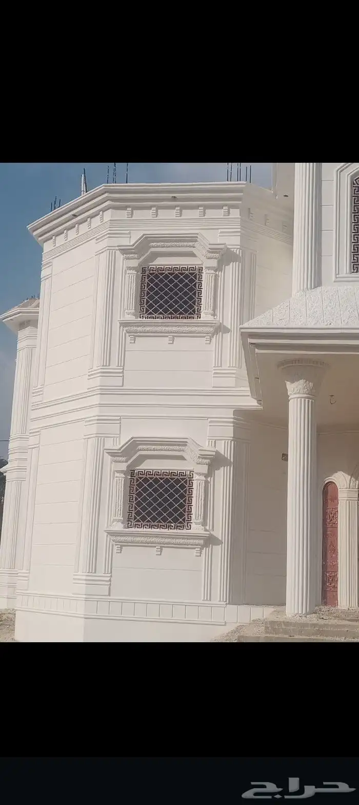 ديكورات خارجيه والياسه ملونه بلاسمنت الأبيض بديل الحجراطبيعي 4