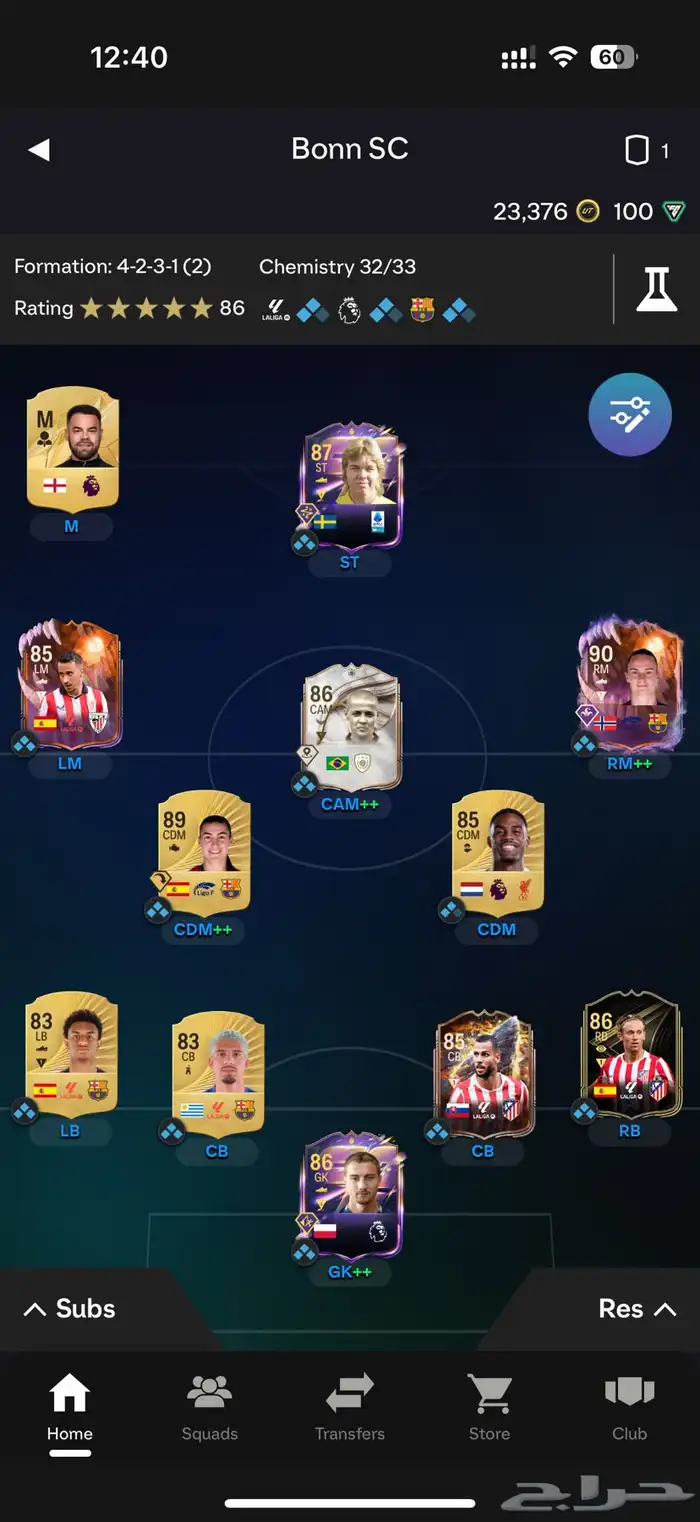 تشكيلة فيفا 26 0