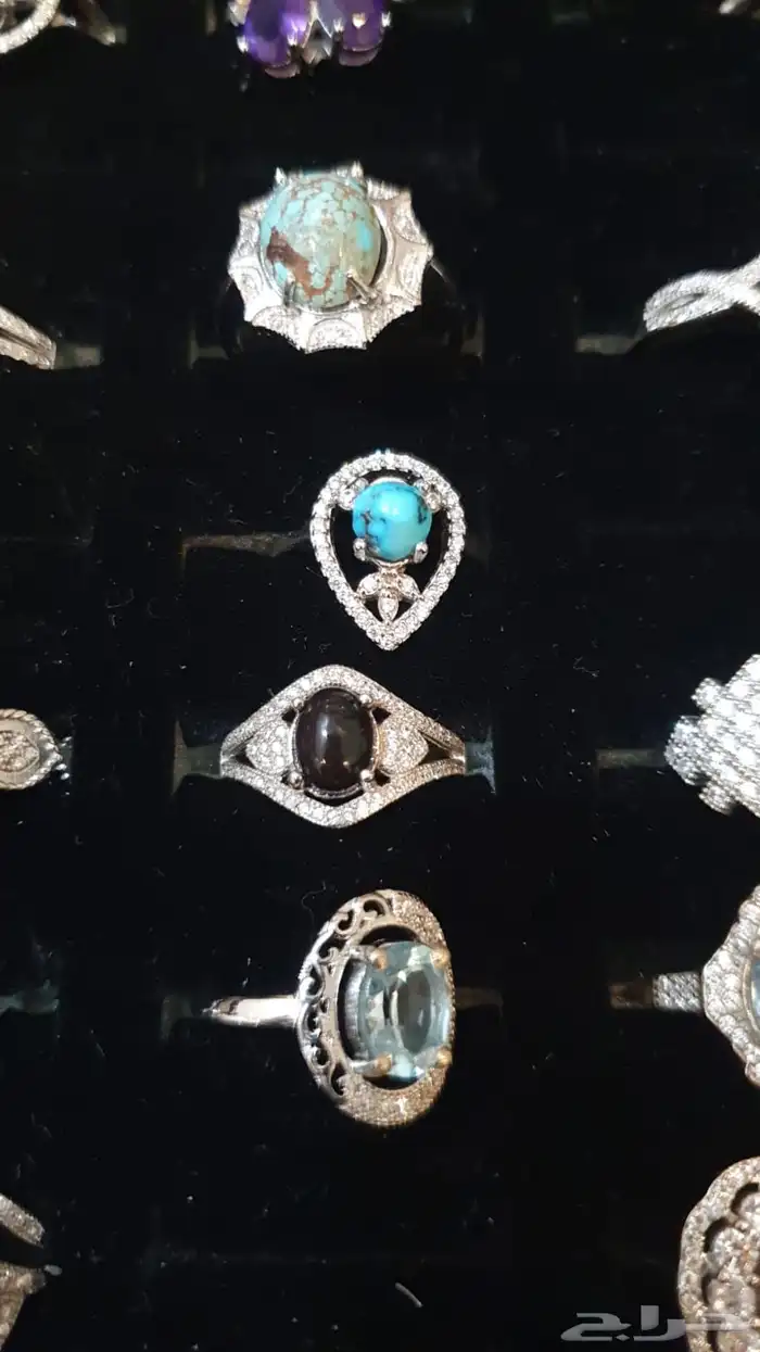اطقم وخواتم فضه بأحجار مميزه 15