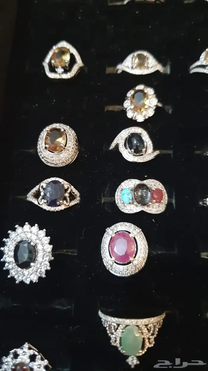 اطقم وخواتم فضه بأحجار مميزه 11
