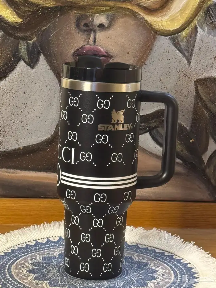 كوب ستانلي ابيض   اسود 6