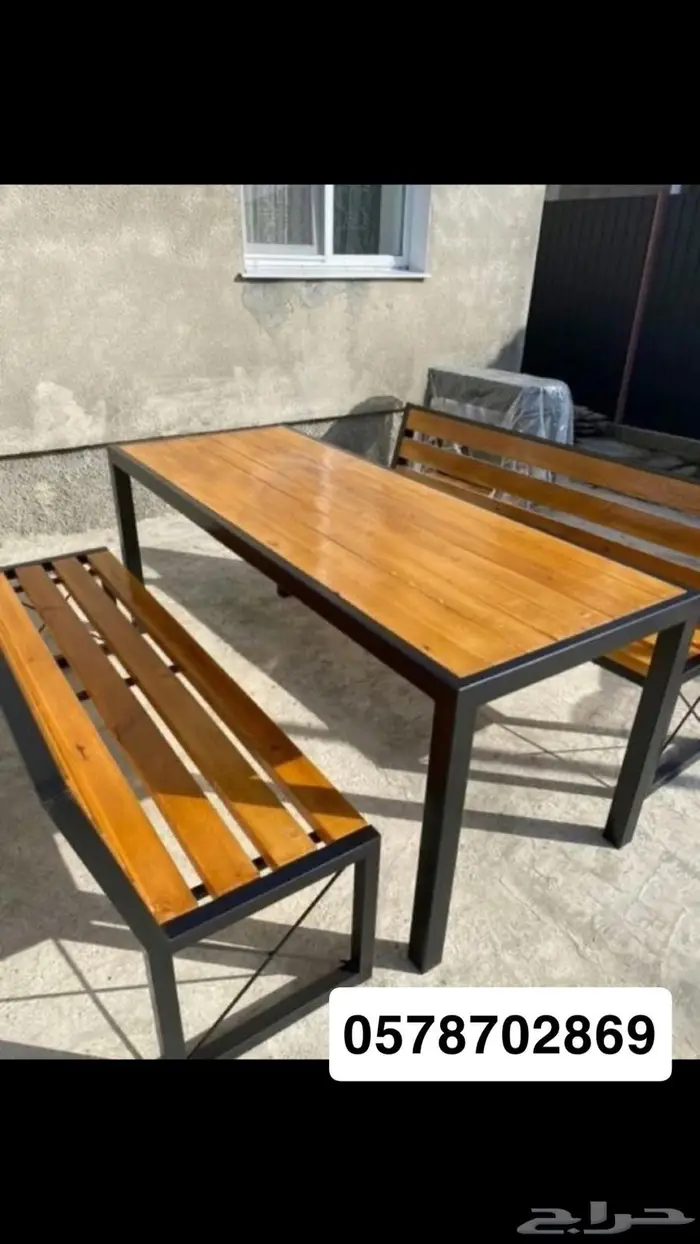 جلسات خارجيه خشب وحديد 2