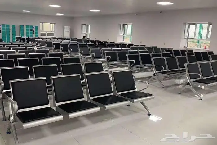 كرسي انتظار جلد و حديد جديد موديلات موجود متوفر 5