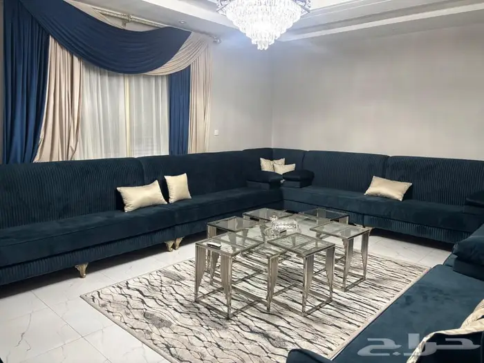 3 مجالس لكنب متصل جديد جدا والإسفنج درجه أولى 1