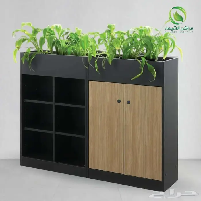 دولايب مكتبية خشب مع احواض فايبر علويه الرياض 1