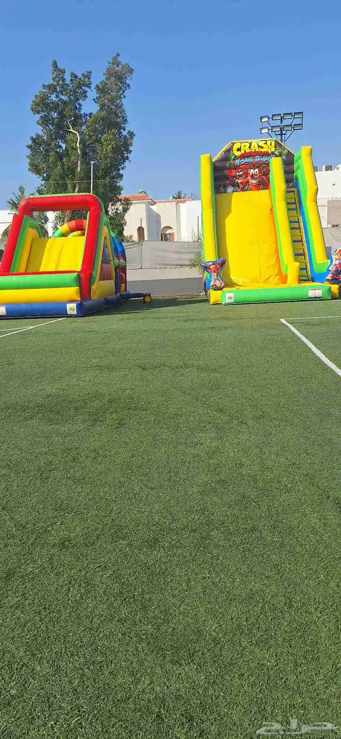 تاجير نطيطات وزحاليق مائية وجافة وملاعب صابونيه مكاين آيسكري 2