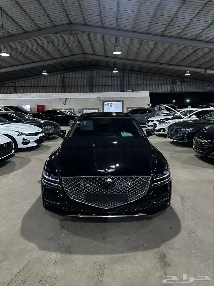 هيونداي جنيسيس اسود 2021 بنزين بطاقة جمركية وارد كوريا 1