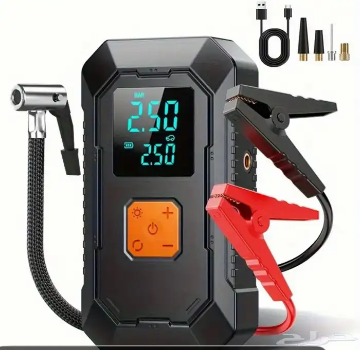 جهاز تشغيل بطارية السيارة ( جديد )بالكرتون مع ماطور هواء 3